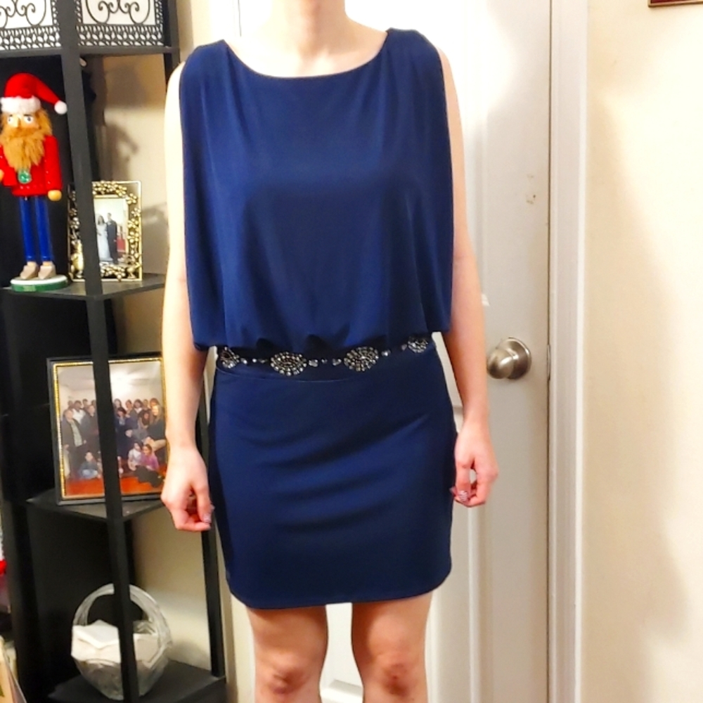 Laundry by Shelli Segal blue dress